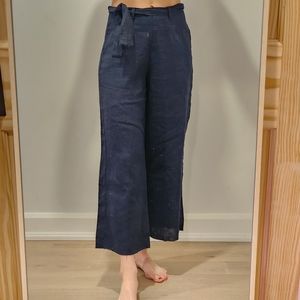 Faithful the Brand navy blue linen pants size m